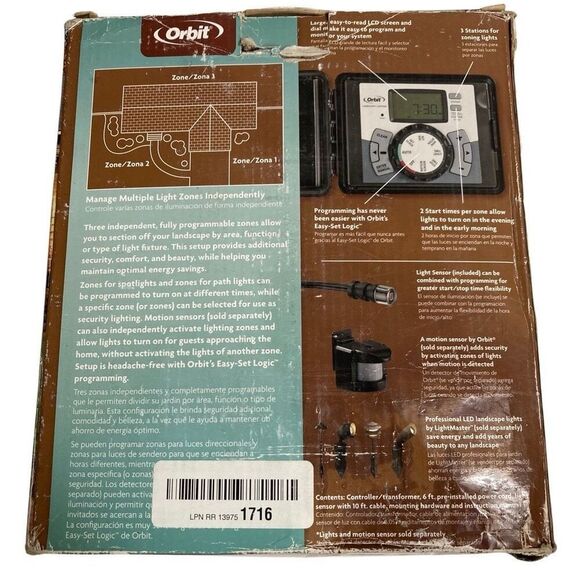 Orbit LightMaster Landscape LED Light Controller 3 zone 18 3W light capacity OB - Picture 16 of 16